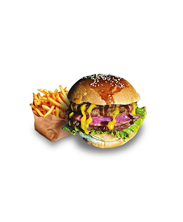 Double Burger + Patates