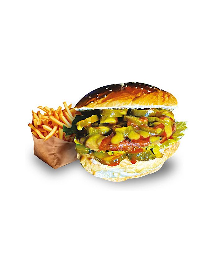 Acılı Mexicano Burger + Patates